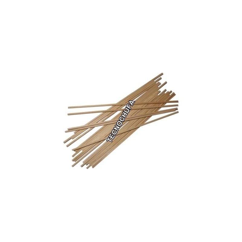 BOX OF 1000 SQUARE WOODEN STICKS 400 X 5 X 5 MM - 4 KGS