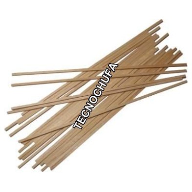 BOX OF 1000 SQUARE WOODEN STICKS 400 X 5 X 5 MM - 4 KGS