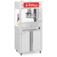 TECNOPOP 32-OZ POPCORN MACHINE (WITH BASE CABINET AND WHEELS)