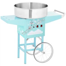 MACHINE À BARBE À PAPA  AVEC CHARIOT - TECNOCANDY 52 TURQUOISE