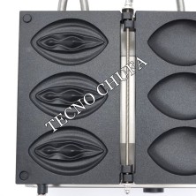 VAGINA DESIGN V-4E WAFFLE IRON (STAINLESS STEEL)