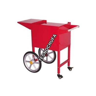 CARRITO ROJO PARA MAQUINAS DE PALOMITAS TECNOPOP DE 6, 8 Y 10 OZ.